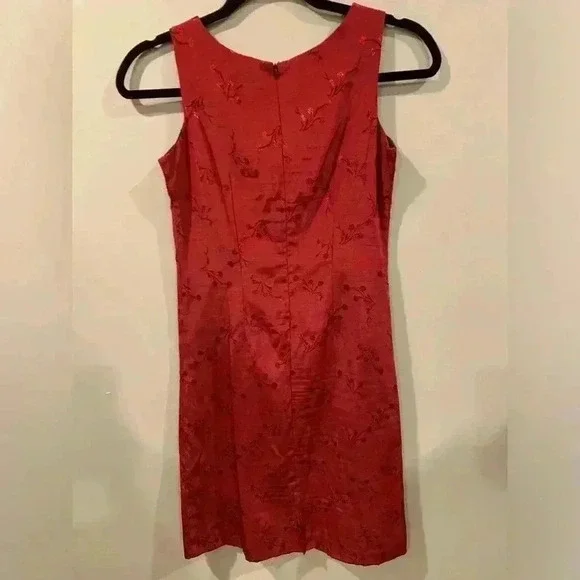 Vintage Girls Size 14 XL Jayne Copeland Sleeveless Dark Red Holiday Dress - Picture 2 of 7
